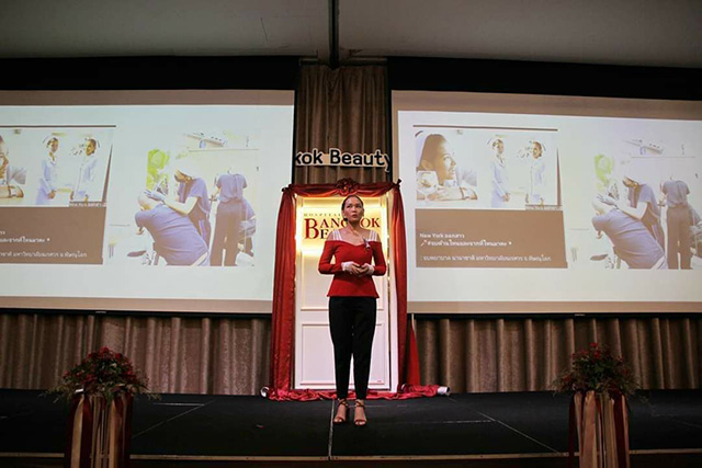 บรรยายให้ความรู้เกี่ยวกับ SMP การสักไรผมกึ่งการแพทย์ในงาน  Hospitality Bangkok Beauty Challenge,,
