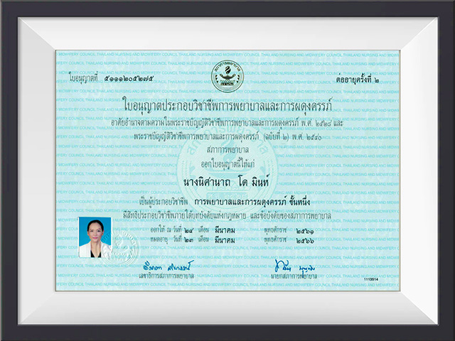 ใบประกอบวิชาชีพพยาบาลชั้นหนึ่ง,🏥 Thailand Nursing and Midwifery Council,
