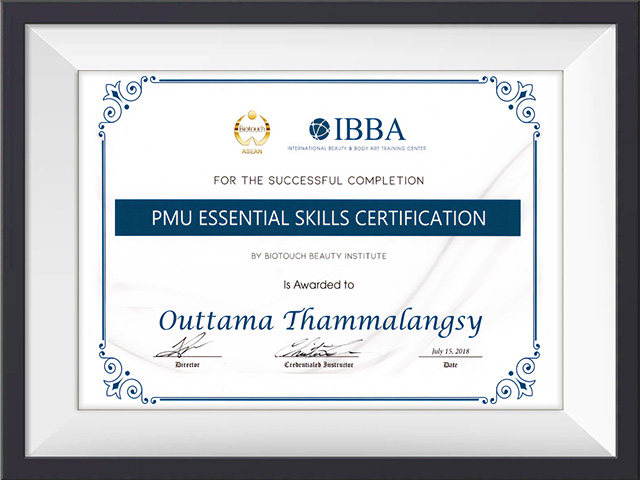 PMU Essential Skills certification,🇹🇭 Biotouch International Beauty Institute,