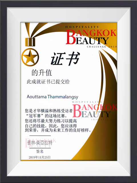 แข่งขันสักคิ้วบนแผ่นหนัง รางวัลที่5 ในงาน Hospitality Bangkok Beauty Challenge,,