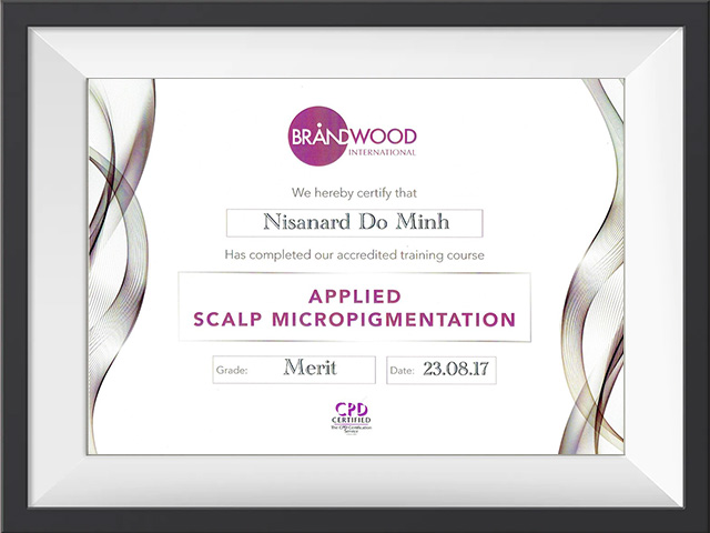 คลาสสักไรผมแอดวานด์“Applied Scalp Micropigmentation”,Brandwood Clinic,🇬🇧 Solihull, UK
