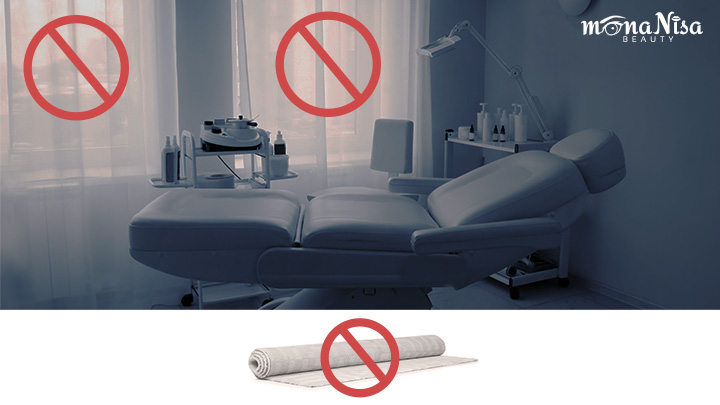 หลีกเลี่ยงการใช้ม่านในห้องสัก | MonaNisa Beauty