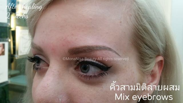 คิ้วสามมิติแบบผสม