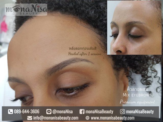 คิ้วสามมิติแบบผสม