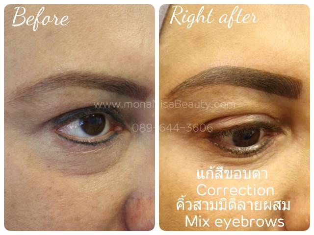 คิ้วสามมิติแบบผสม