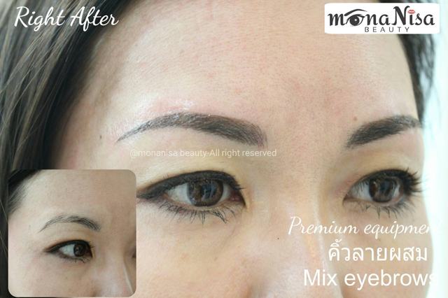 คิ้วสามมิติแบบผสม