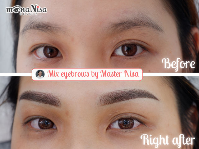 คิ้วสามมิติแบบผสม