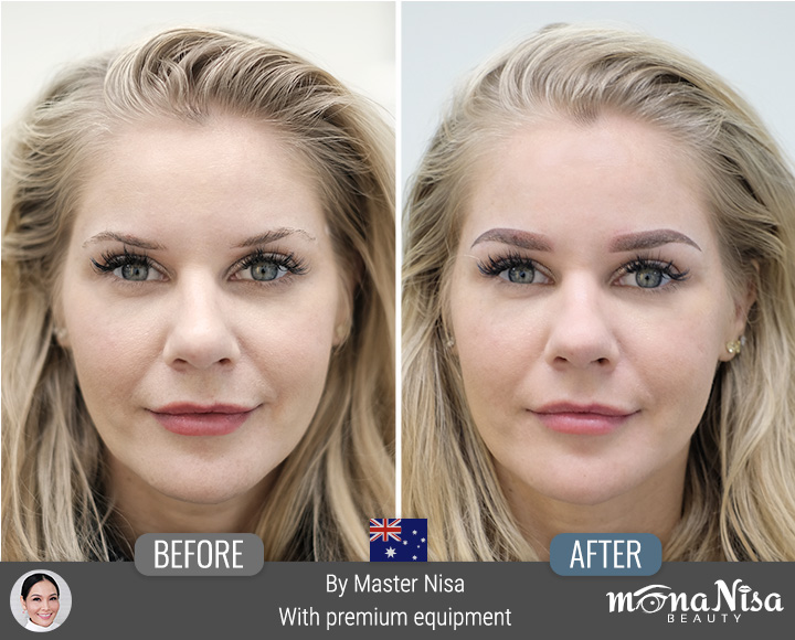 เพ้นท์คิ้วธรรมชาติหรือสไลด์