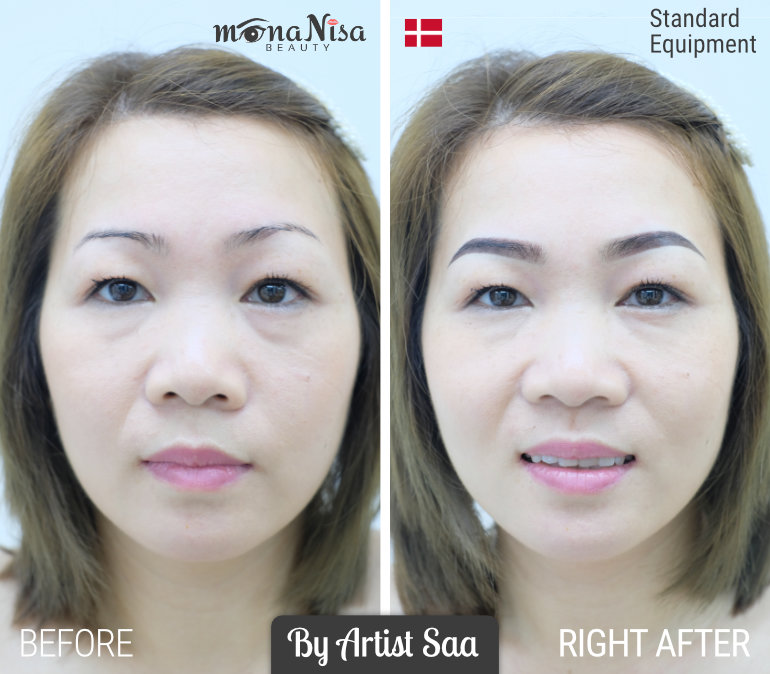 เพ้นท์คิ้วธรรมชาติหรือสไลด์