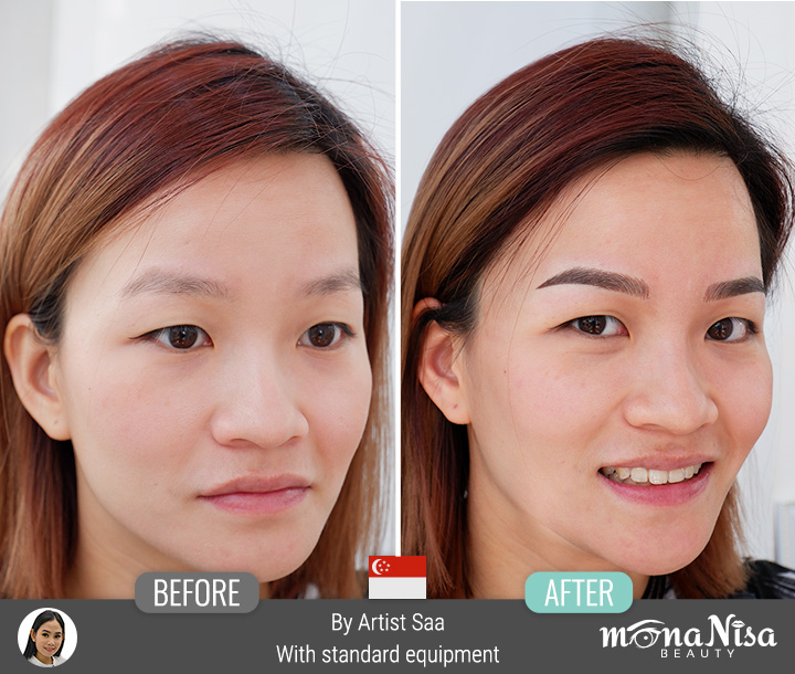 คิ้วสามมิติแบบผสม