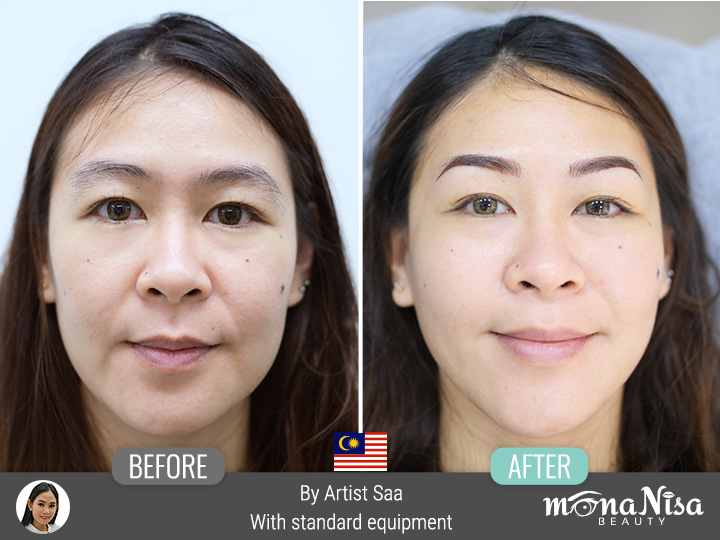 คิ้วสามมิติแบบผสม