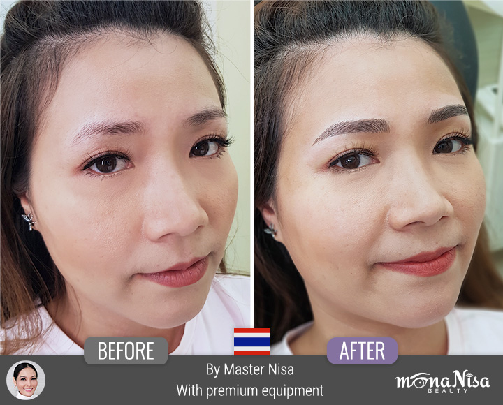 คิ้วสามมิติแบบผสม