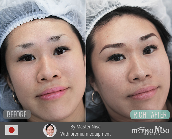 คิ้วสามมิติแบบผสม