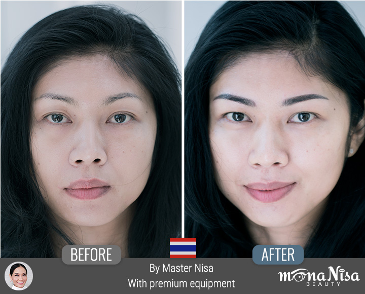 เพ้นท์คิ้วธรรมชาติหรือสไลด์