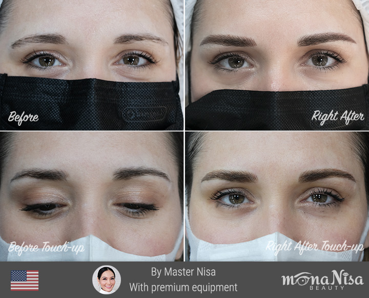 คิ้วสามมิติแบบผสม