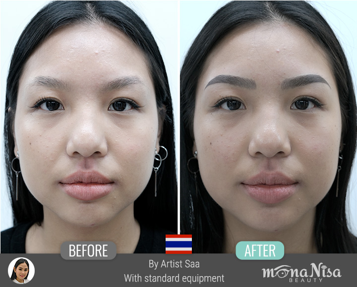 คิ้วสามมิติแบบผสม