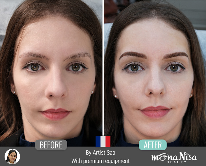 คิ้วสามมิติแบบผสม