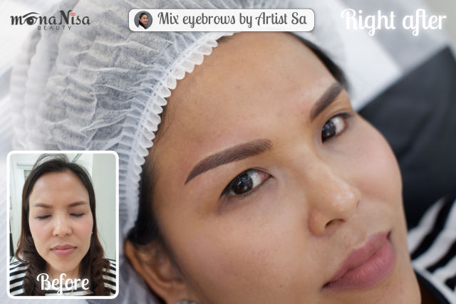 คิ้วสามมิติแบบผสม