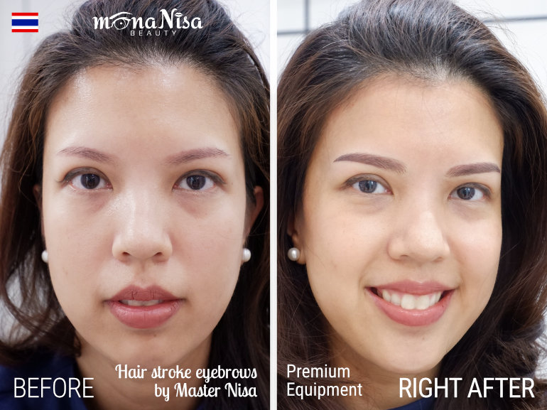 คิ้วสามมิติแบบผสมกับเครื่องมือพรีเมี่ยม​โดยอาจารย์ฝน